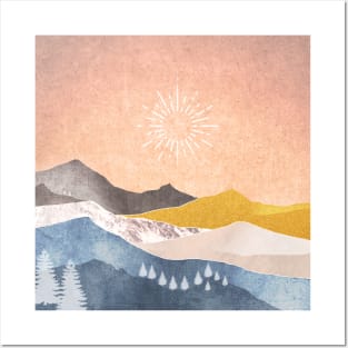 Sun in the Mountains Posters and Art